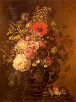 花のある静物ギリシャの花瓶の花ヨハン・ラウレンツ・ジェンセンの花 Oil Paintings